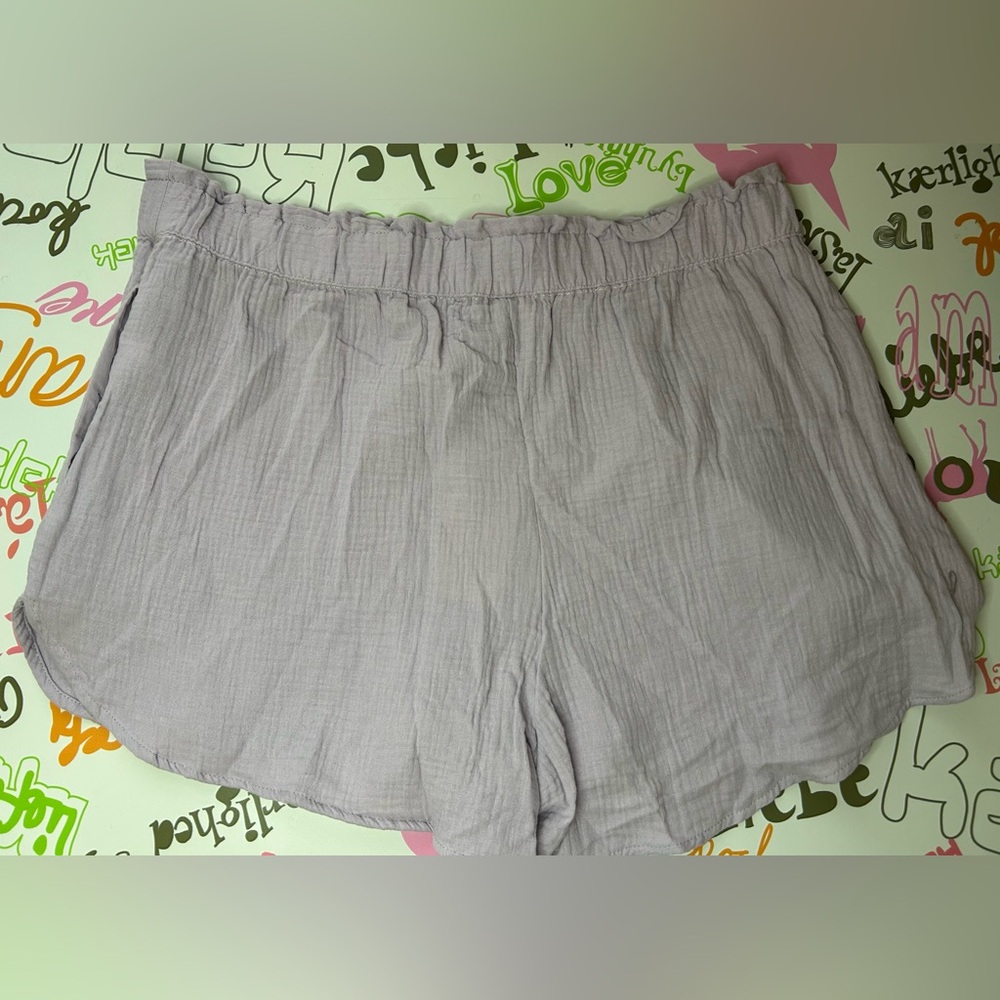 Universal Thread Shorts XL Purple NWT Easy Pull On Crinkle Gauze High Rise - Picture 8 of 9